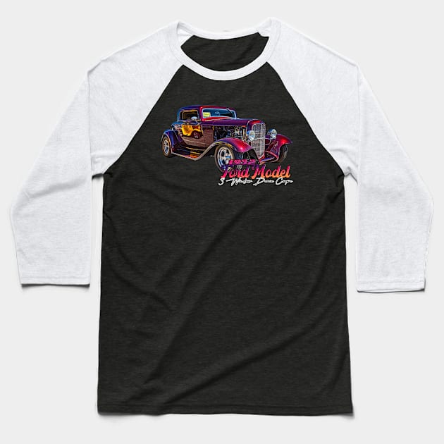 1932 Ford Model B 3 Window Coupe Baseball T-Shirt by Gestalt Imagery